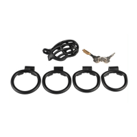 Penis-Cage w. integrated Lock Slutypig ABS black