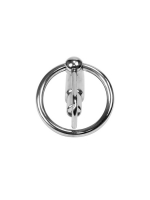 Penis Plug 8mm w. Glans Ring 25mm Stainless Steel