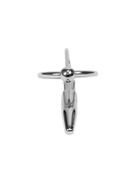 Penis Plug 8mm w. Glans Ring 28mm Stainless Steel