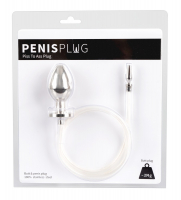 Plug pénien & plug anal creux Piss-to-Ass Acier inoxydable