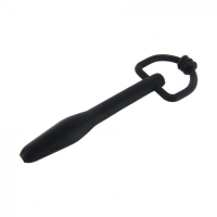 Penis Plug hollow 10mm w. D-Ring Silicone