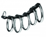 Penis Rings Gates-of-Hell 5 Steel-Rings & PU-Leather black