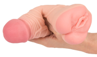 Acquista la manica per lingrandimento del pene e il masturbatore 2 in 1 Nature Skin +8 cm di aspetto realistico del pene e apertura della vagina