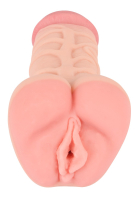 Acheter létui pénis et le masturbateur 2-en-1 Nature Skin +8cm détui pénis avec ouverture vaginale de NATURE SKIN
