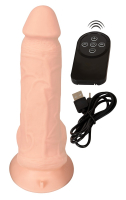 Penis Vibrator bendable w. Remote & Balls Nature Skin super-soft realistic Cock with Balls by NATURE SKIN buy cheap