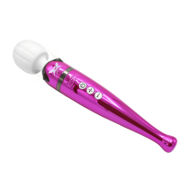 Pixey Deluxe Wand Vibrator rechargeable pink-chrome very powerful Wand-Massager -12000 RPM & LED Lights cheap