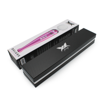 Pixey Deluxe Stabvibrator aufladbar pink-chrom extrem starkes Stabmassagegerät bis 12000 U/min günstig kaufen
