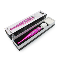 Pixey Deluxe Wand Vibrator rechargeable pink-chrome very powerful Wand-Massager with LED Lights Gold-Edition cheap