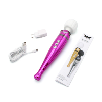 Pixey Deluxe Wand Vibrator rechargeable pink-chrome powerful Wand-Massager 3000 up to 12000 RPM buy cheap