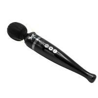 Pixey Deluxe Wand Vibrator rechargeable black-chrome very powerful Wand-Massager -12000 RPM & LED Lights cheap