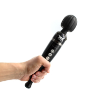 Pixey Deluxe Wand Vibrator rechargeable black-chrome very powerful Wand-Massager up to 12000 RPM buy cheap