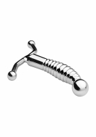 Prostate-Stimulator ribbed Stainess Steel