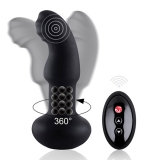 Prostate Vibrator rotating with Remote Pluggy