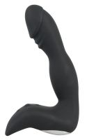 Prostate Vibrator w. Penis Head rechargeable Silicone
