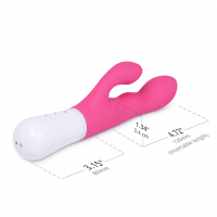 Rabbit Vibrator interactive Lovense Nora Silicone w. App & Smartphone controlled rotating Head strong vibrating cheap