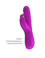 Rabbit Vibrator m. Stossfunktion & Rotation Reese Silikon 12+4+4 Modi aufladbar wasserdicht von PRETTY LOVE kaufen