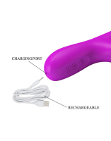 Rabbit Vibrator thrusting w. Rotation Reese Silicone 12+4+4 Modes Luxury Vibe from PRETTY LOVE buy cheap