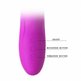 Rabbit Vibrator m. Stossfunktion & Rotation Ward Silikon wasserdichter Dual-Stimulator von PRETTY LOVE kaufen