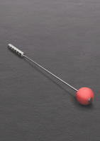 SM-Crop Stainless Steel w. Silicone Ball Butt Bruiser red