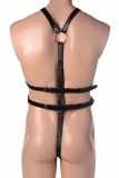 Body Harness w. Penis Rings PU-Leather