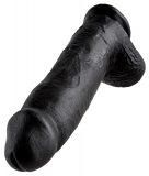 Giant Dildo w. Suction Base King Cock 12 Inch Balls black