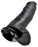 Giant Dildo w. Suction Base King Cock 12 Inch Balls black