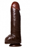 Huge Dildo w. Suction Cup Forearm brown