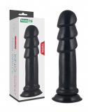 Giant Dildo w. Suction Cup ribbed King Sized 11.25-Inch