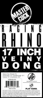 Dildo gigante con ventosa Raging Rhino da 17 pollici nero