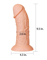 Giant Dildo w. Suction Base Realistic Curved 9.5-Inch PVC