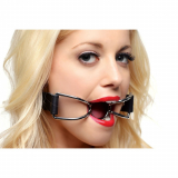 Open Mouth Gag Spider Ring-Gag Leather