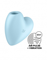 Satisfyer Cutie Heart Stimolatore della pressione dellaria con vibrazione blu Vibrazione blu