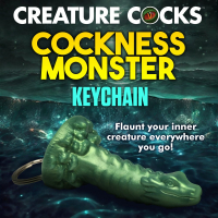 Acquista il portachiavi mini dildo Cockness in silicone mostro marino verde Loch-Ness ispirato a CREATURE COCKS