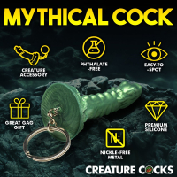 Schlüsselanhänger Minidildo Cockness Silikon grün geschupptes Nessie-Seemonster von CREATURE COCKS kaufen