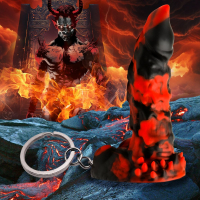 Keychain Mini Dildo Fire Demon Silicone