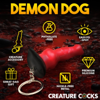 Keychain Mini Dildo Hell Hound Silicone funny Accessory for Handbags Purses Luggage by CREATURE COCKS buy cheap