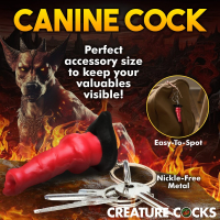 Keychain Mini Dildo Hell Hound Silicone funny Accessory for Purses Travel-Bags & Car-Mirrors by CREATURE COCKS buy