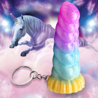 Portachiavi mini dildo Mystique Unicorn Silicone