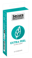 Profilattici Secura Extra Feel ultrasottili confezione da 12 pezzi