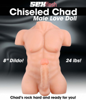 Bambola dellamore in carne e ossa, busto maschile Chiseled Chad