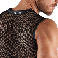 Shirt Schenkel-Harness & Jock Netz & Mattlook transparent-schwarz & elastisch bis XXL von SVENJOYMENT günstig kaufen