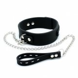 Silicone Collar lockable w. Chain Leash