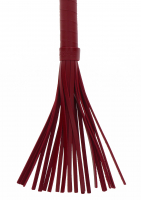SM-Whip Flogger red-gold PU-Leather 32cm