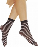 Socks striped black-white