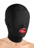 Spandex Hood w. padded Blindfold & open Mouth