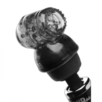 Wand Vibrator Attachment Glans Stimlator Vibra Cup TPE black