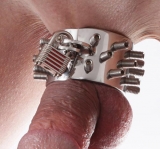 Steel CBT Penis Ring w. Thorns Toms sharp Spikes