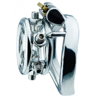 Steel Ring Chastity Cage w. Thorns & integrated Lock 50mm