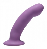 Strap-On Dildo Curved Silicone purple