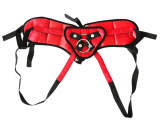 Strap-On Dildo Harness Red Satin Beginner Plus Size